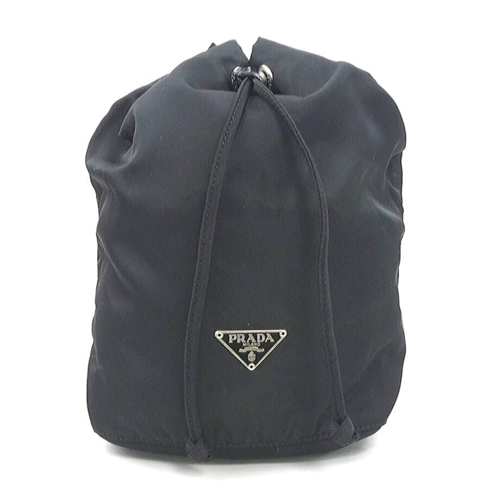 Prada Pouch Clutch Drawstring Black